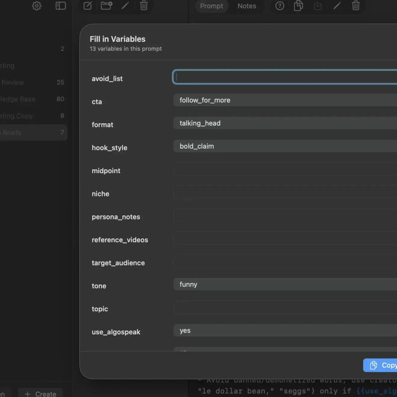 From prompt to clipboard in a second
