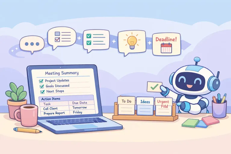 10 AI Prompts for Meeting Summaries and Action Items